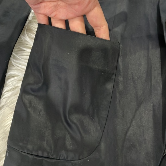 French connection open front black satin puff blazer 6 - Picture 4 of 5